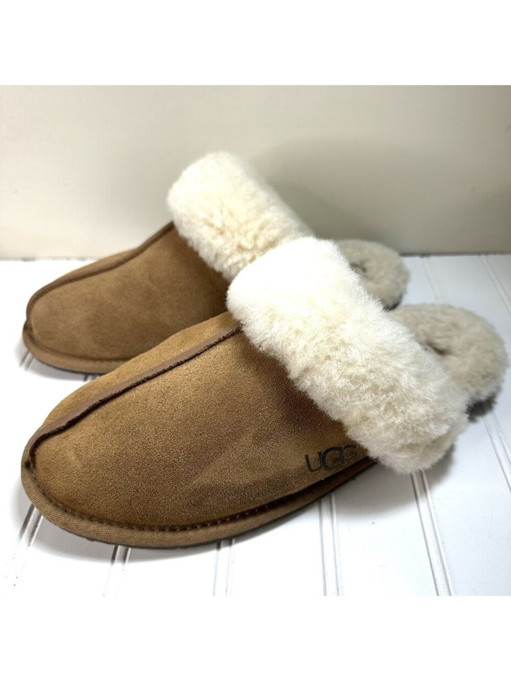 UGG Scuffette II Women's Suede Slippers Chestnut 10 Slides Shoes Mules Sheepskin